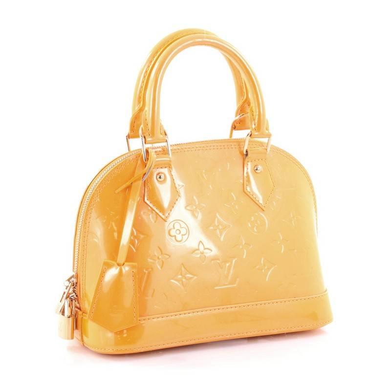 Orange Louis Vuitton Alma Handbag Monogram Vernis BB