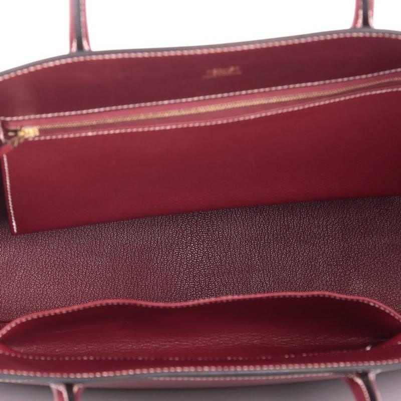 Hermes White Bus Handbag Leather 39 i 2