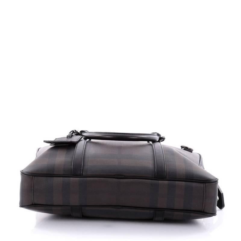 Burberry Newburg Briefcase Smoked Check Coated Canvas Medium at 1stDibs