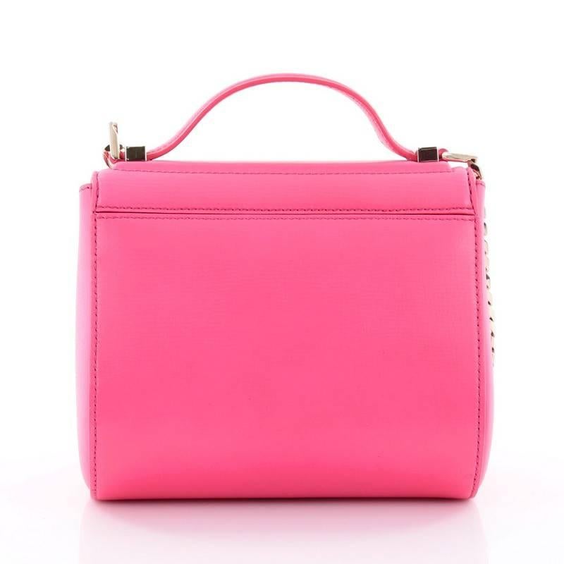  Givenchy Chain Pandora Box Handbag Leather Mini In Good Condition In NY, NY