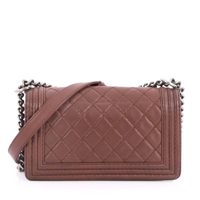 Chanel Stitch Boy Flap Bag Quilted Calfskin Old Medium  In Good Condition In NY, NY