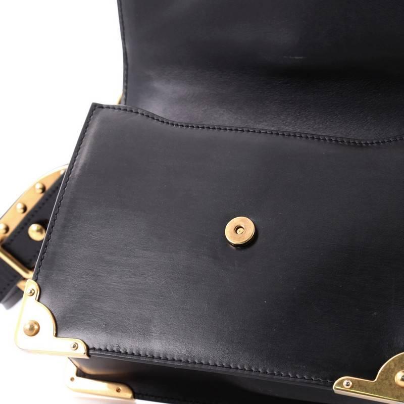 Prada Animalier Cahier Crossbody Bag City Calf and Saffiano Leather Small In Good Condition In NY, NY