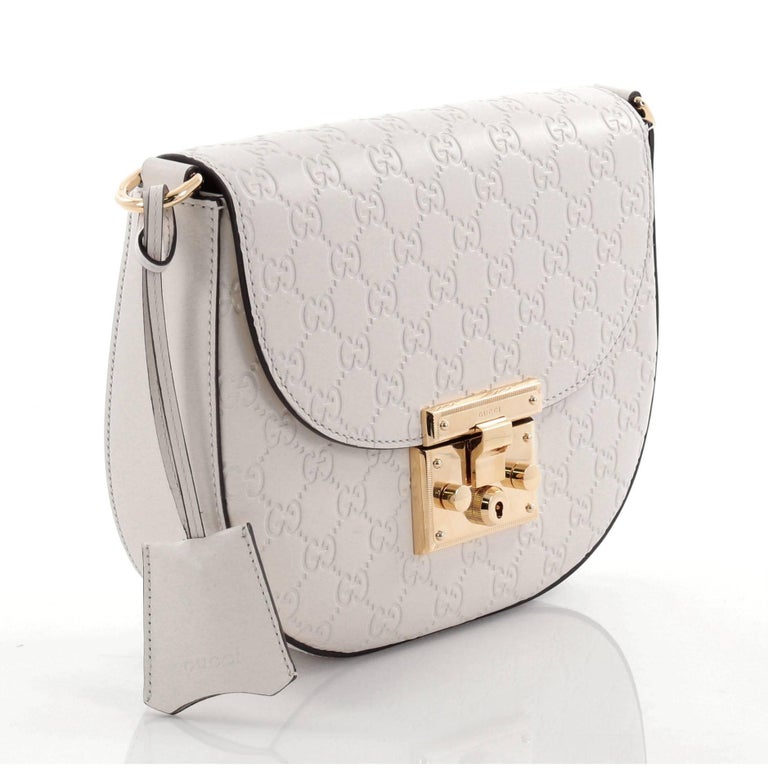 Gucci Padlock Saddle Shoulder Bag Guccissima Leather Medium at 1stDibs