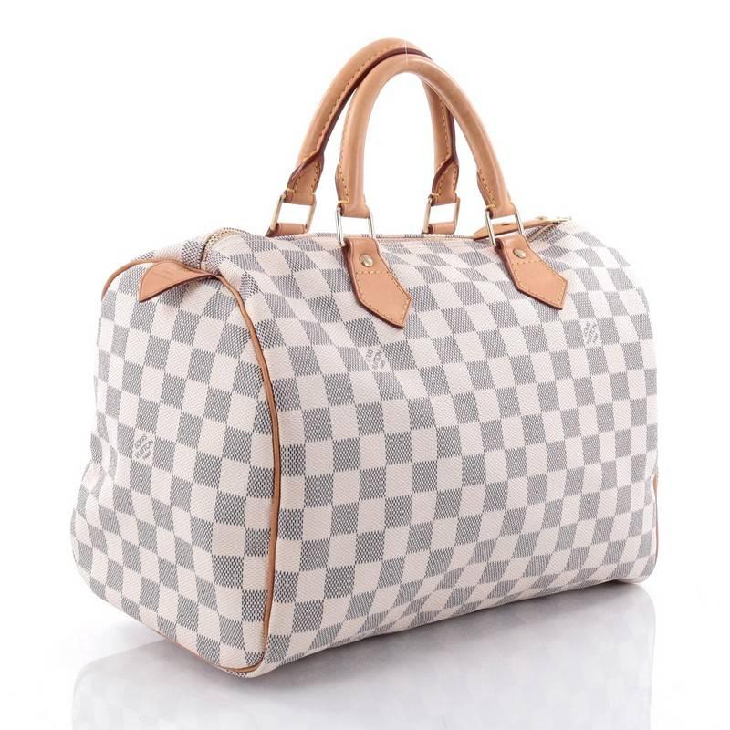 Gray Louis Vuitton Speedy Handbag Damier 30