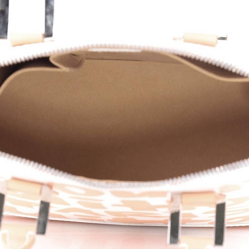 Beige Louis Vuitton Alma Handbag Limited Edition Graffiti Leather MM