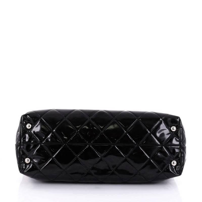 Chanel In The Business Tote Quilted Patent Vinyl Large In Good Condition In NY, NY