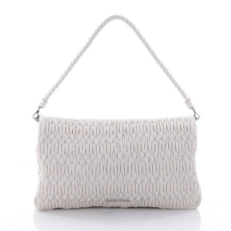 Miu Miu Crystal Clutch Matelasse Leather Large at 1stdibs