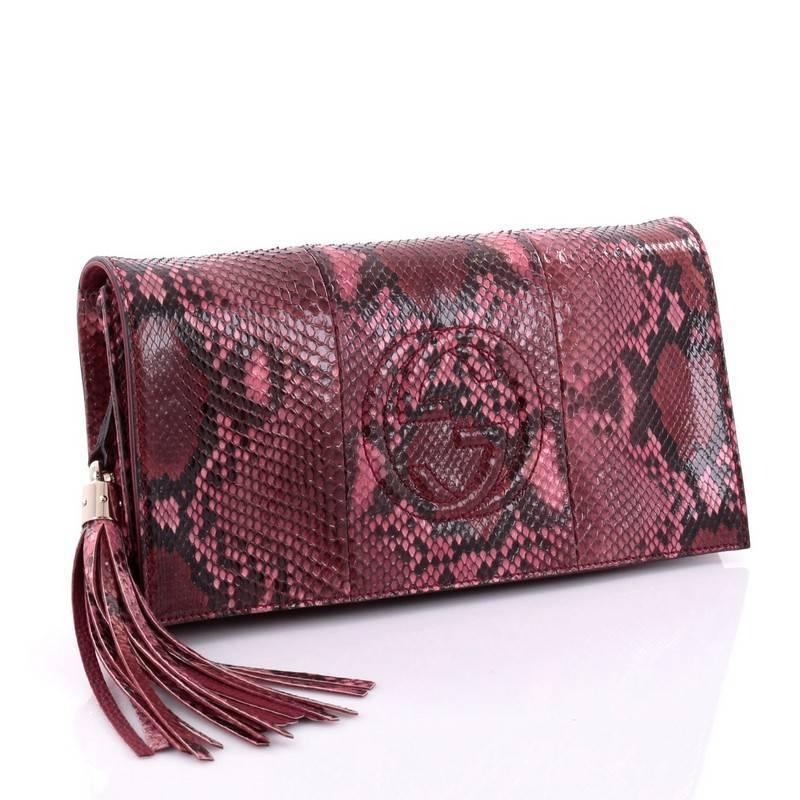 gucci python clutch