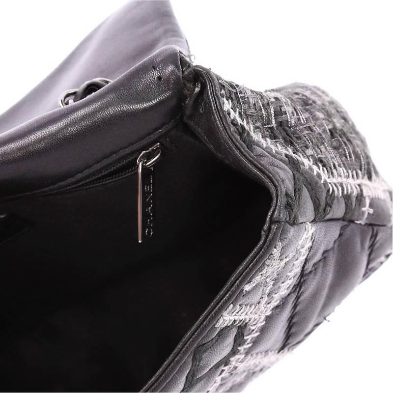 Chanel Classic Single Flap Bag Patchwork Tweed and Lambskin Medium 3
