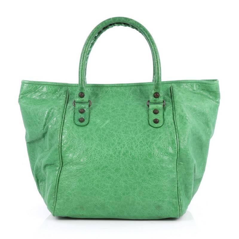 Balenciaga Sunday Tote Classic Studs Leather Small In Good Condition In NY, NY