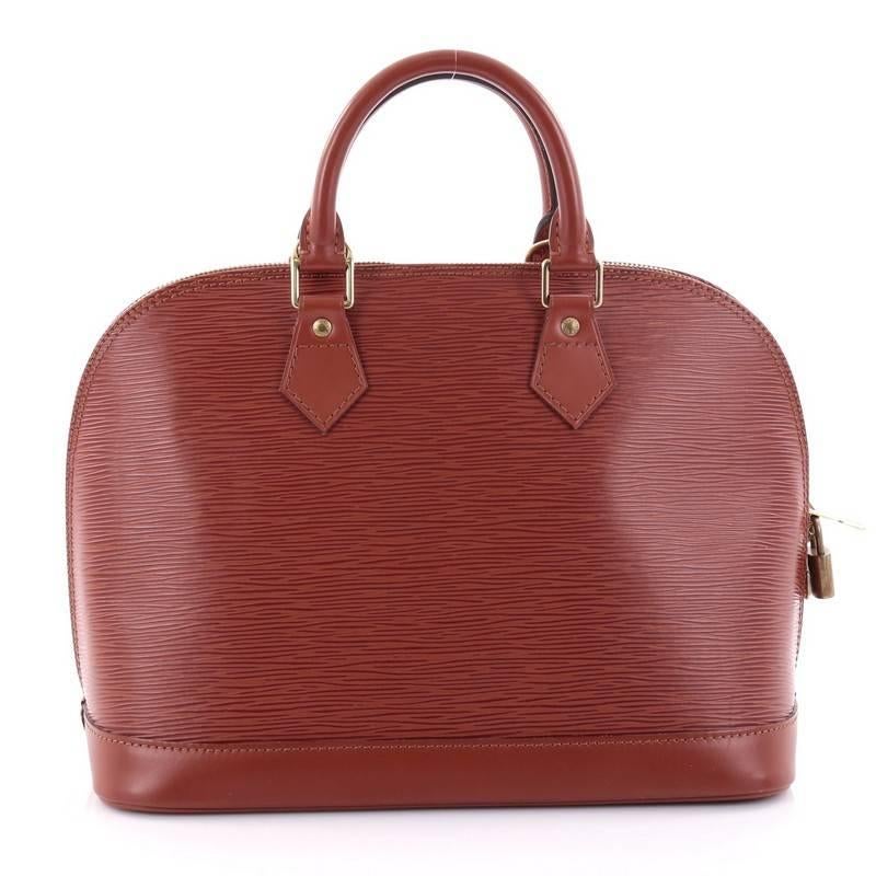 Louis Vuitton Vintage Alma Handbag Epi Leather PM In Good Condition In NY, NY
