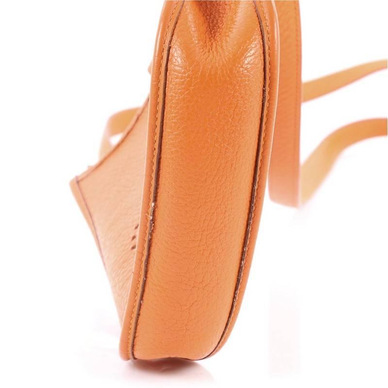 Hermes Long Strap Evelyne Crossbody Bag Clemence TPM In Good Condition In NY, NY