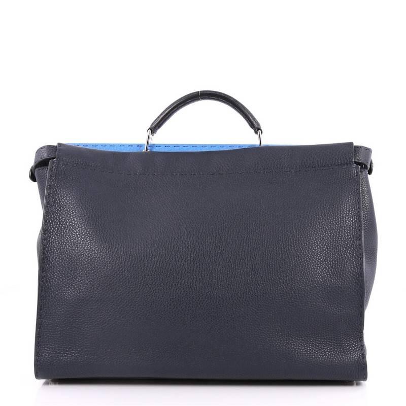 Fendi Selleria Peekaboo Handbag Leather Large In Good Condition In NY, NY