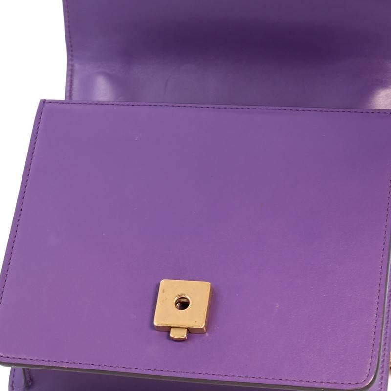 Purple Gucci Marmont Chain Shoulder Bag Leather Small