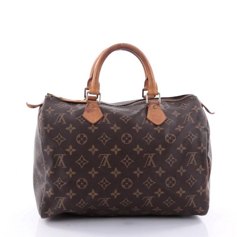 Women's or Men's Louis Vuitton Speedy Handbag Monogram Canvas 30