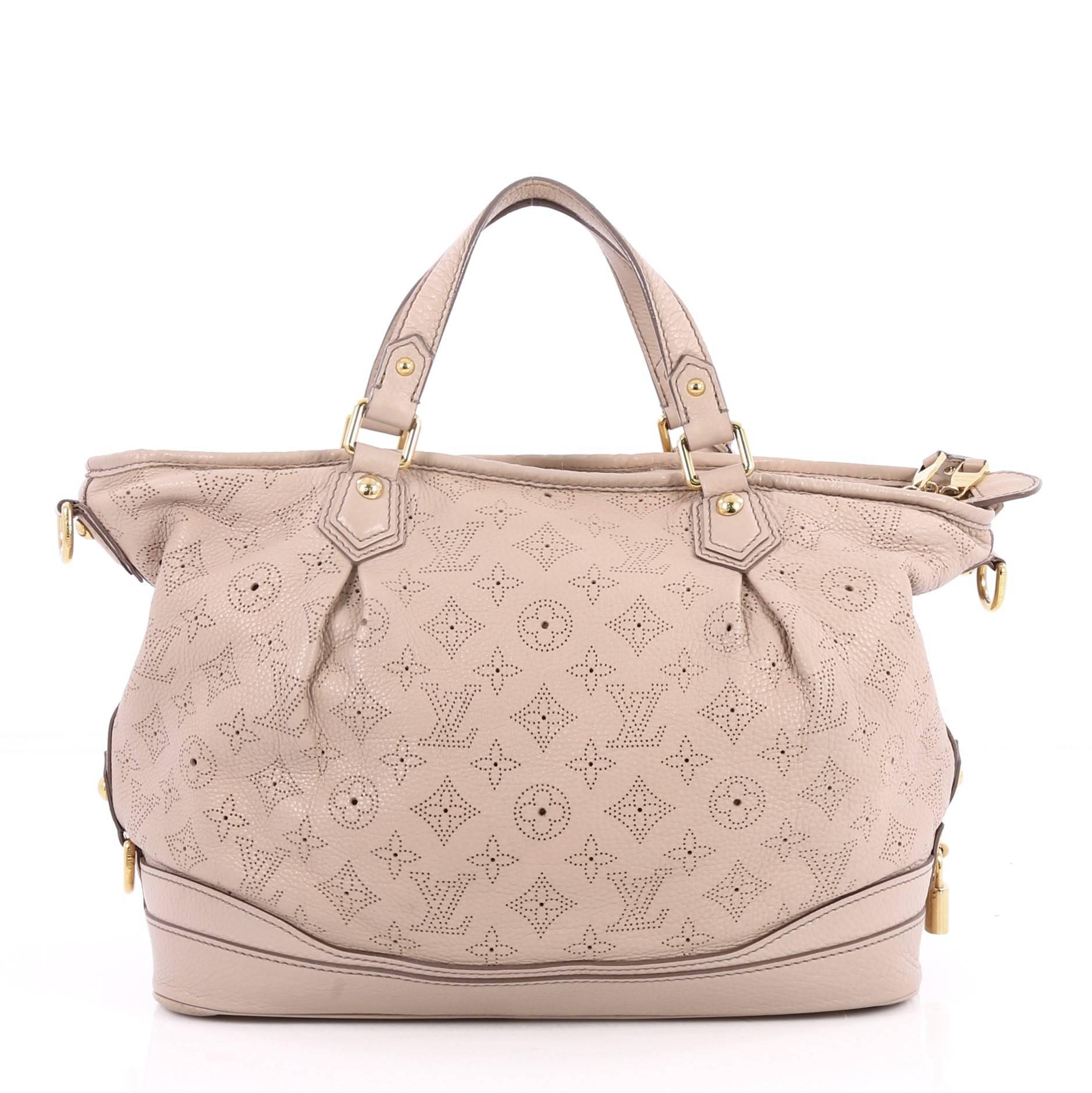 Louis Vuitton Stellar Handbag Mahina Leather PM In Good Condition In NY, NY