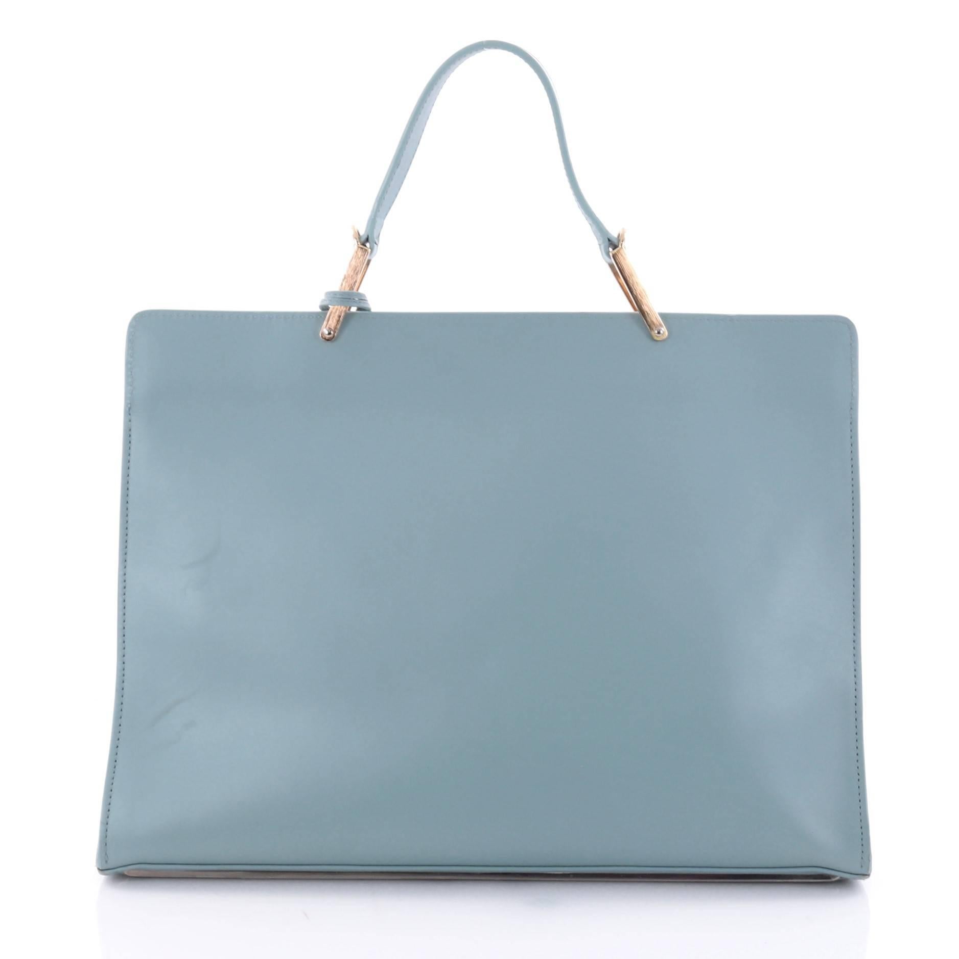 Balenciaga Le Dix Zip Cartable Top Handle Bag Leather Medium In Good Condition In NY, NY
