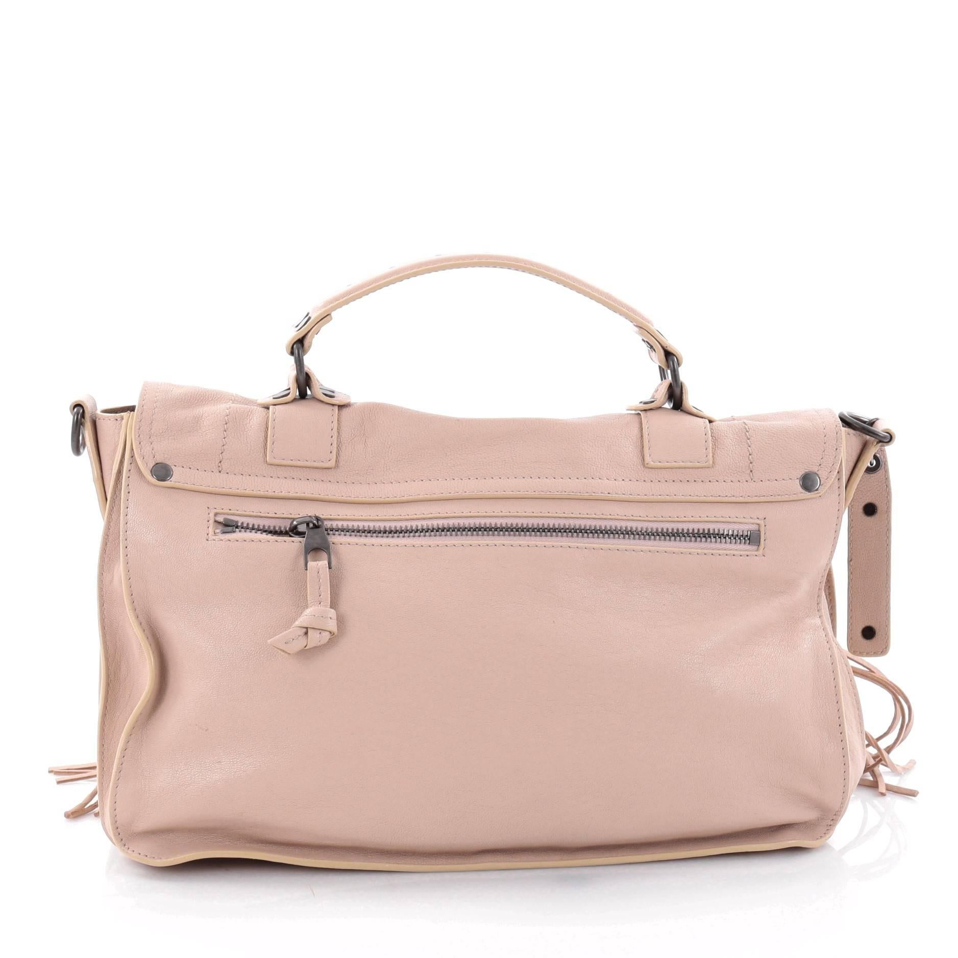 Proenza Schouler PS1 Fringe Handbag Leather Medium In Good Condition In NY, NY