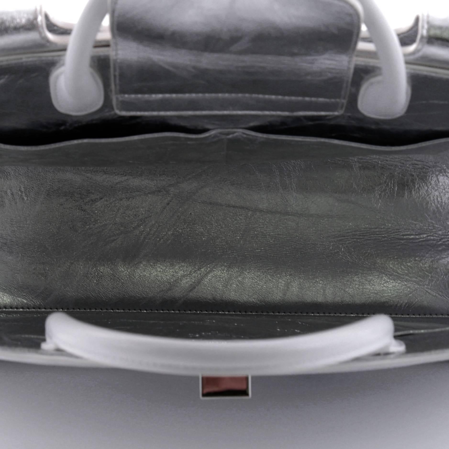 Christian Dior Diorever Handbag Metallic Leather Large 4