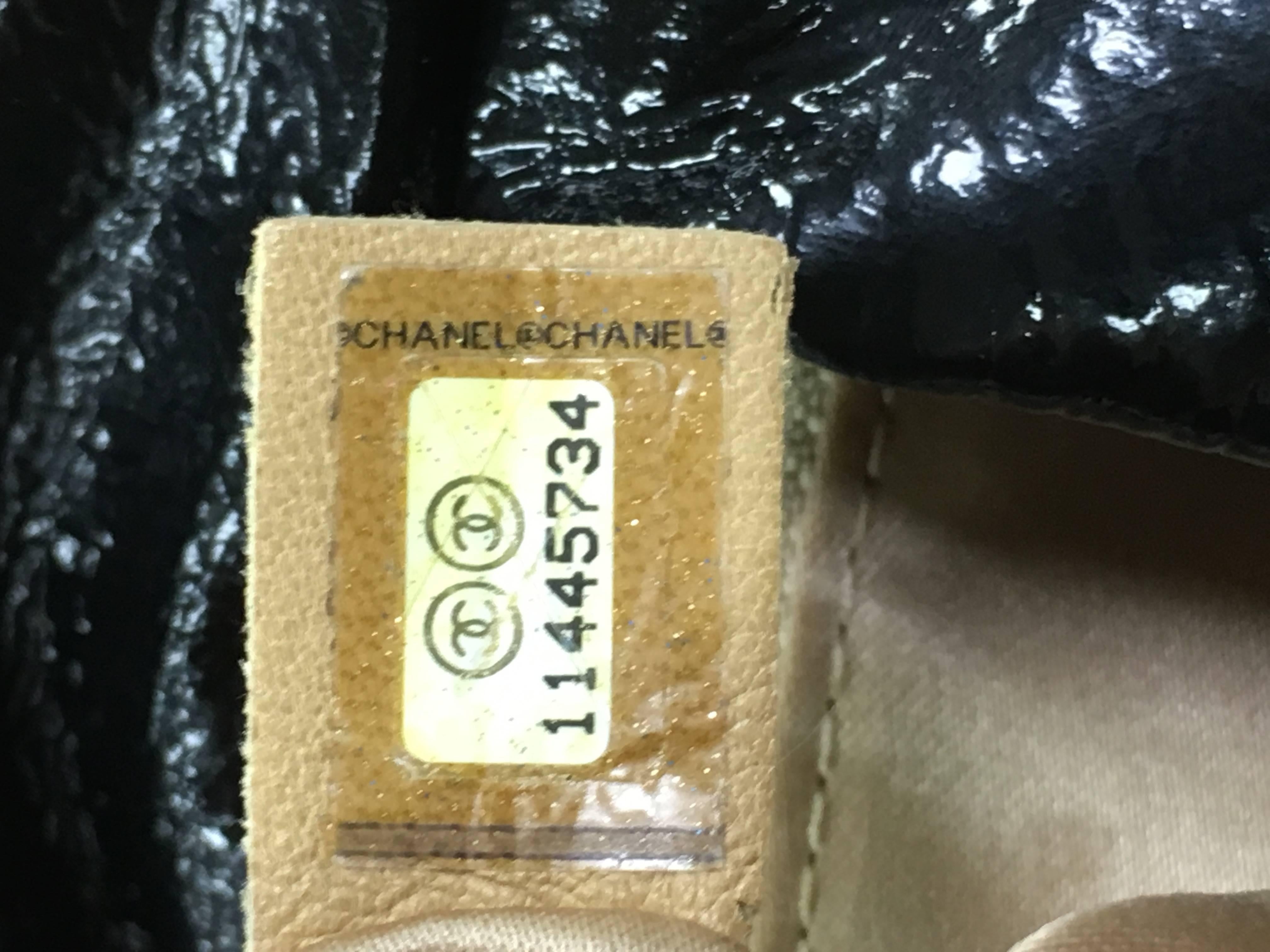Women's or Men's Chanel Rock and Chain Flap Bag Patent XL