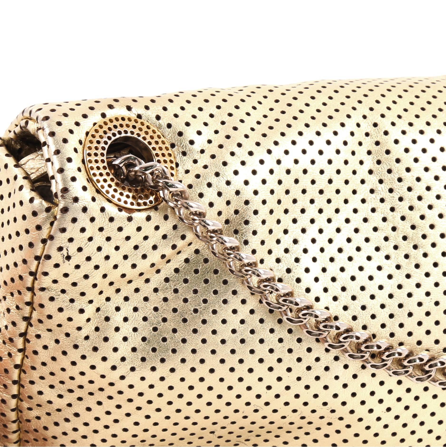Women's or Men's Chanel Drill Flap Bag Perforated Leather Medium