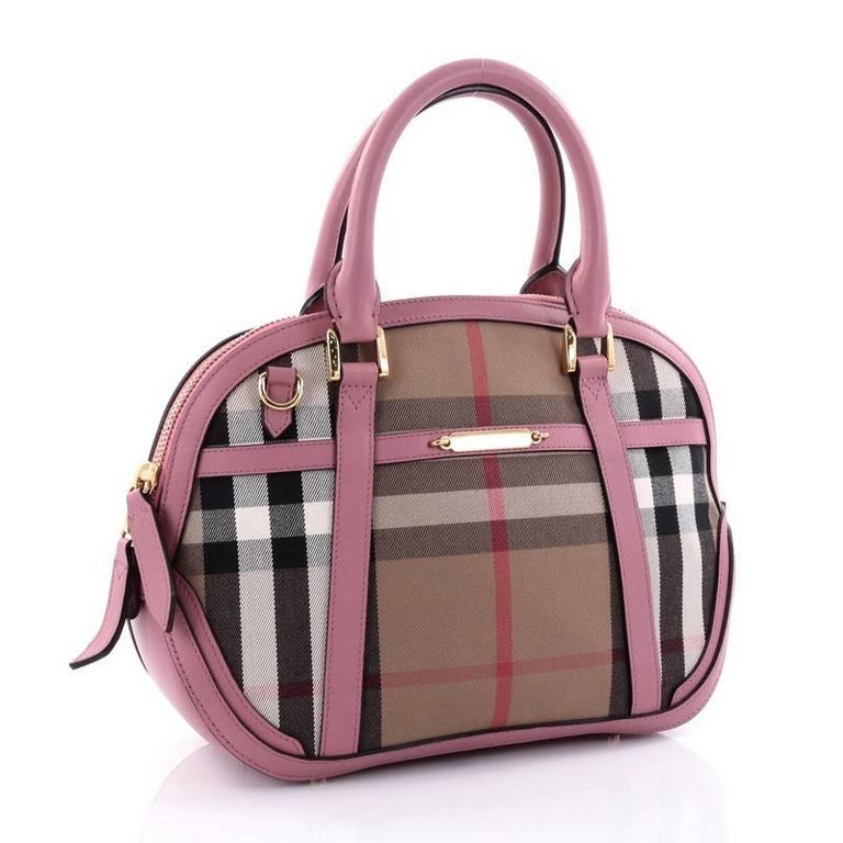 Burberry Bridle Orchard Bag House Check Canvas Medium at 1stDibs