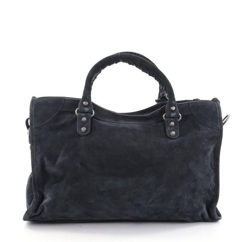 Balenciaga city bag suede sales