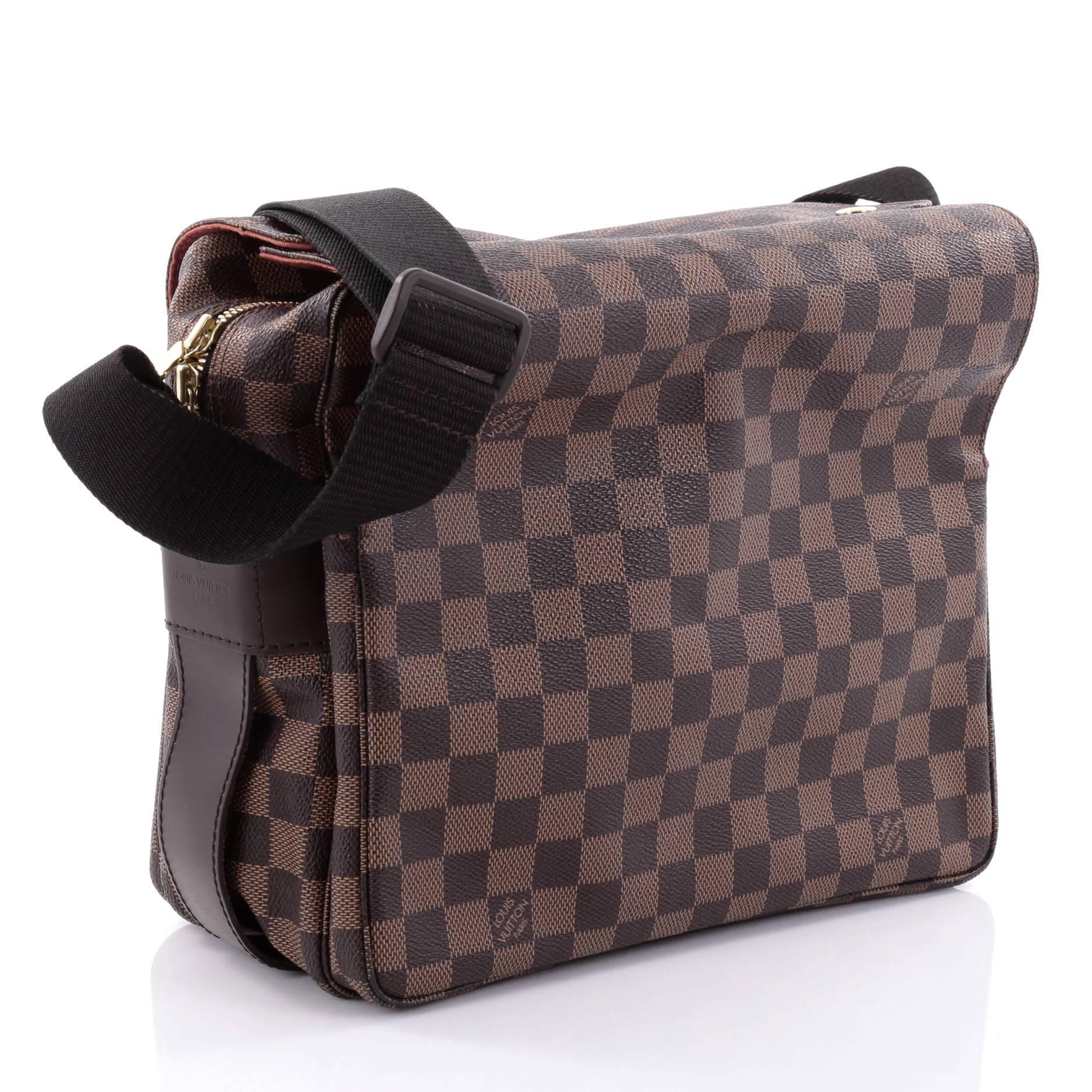 Black Louis Vuitton Naviglio Handbag Damier