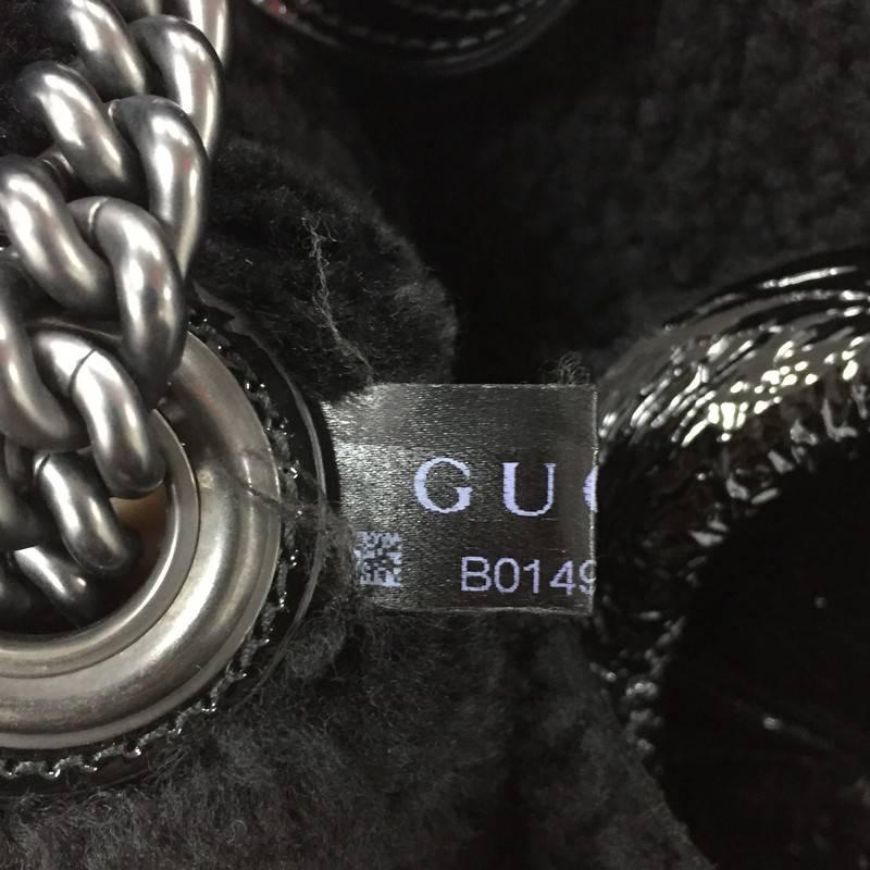 Gucci Soho Chain Strap Shoulder Bag Patent and Shearling Medium 1