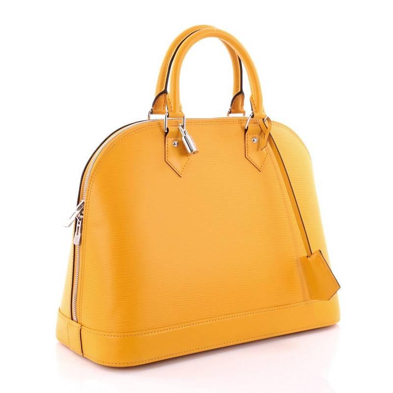 Orange Louis Vuitton Alma Handbag Epi Leather MM