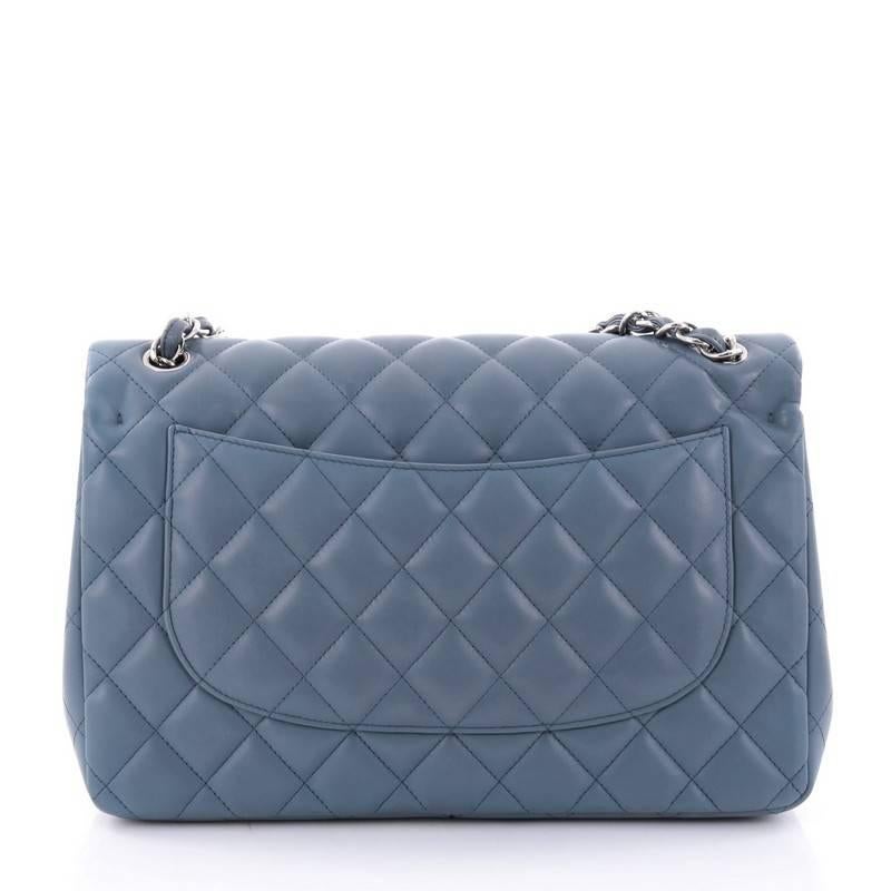 Chanel Classic Double Flap Bag Quilted Lambskin Jumbo In Good Condition In NY, NY