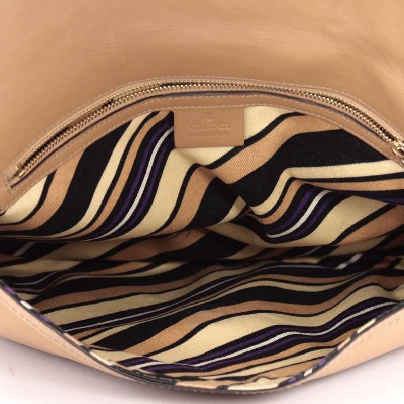 Brown Gucci Britt Tassel Flap Bag Leather Medium