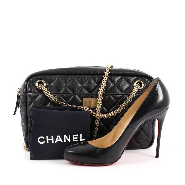 Chanel Reissue Camera Bag Quilted Aged Calfskin Medium at 1stDibs