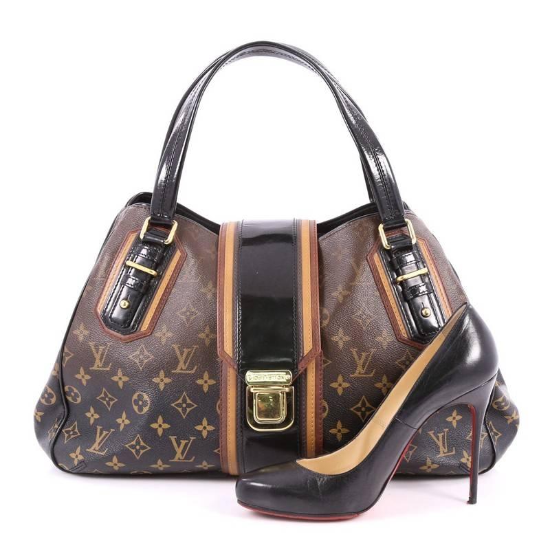 This authentic Louis Vuitton Griet Handbag Limited Edition Monogram Mirage updates this classic tote into a modern, eye-catching piece. Crafted in iconic monogram coated canvas with gradually faded noir black shading throughout, this limited edition