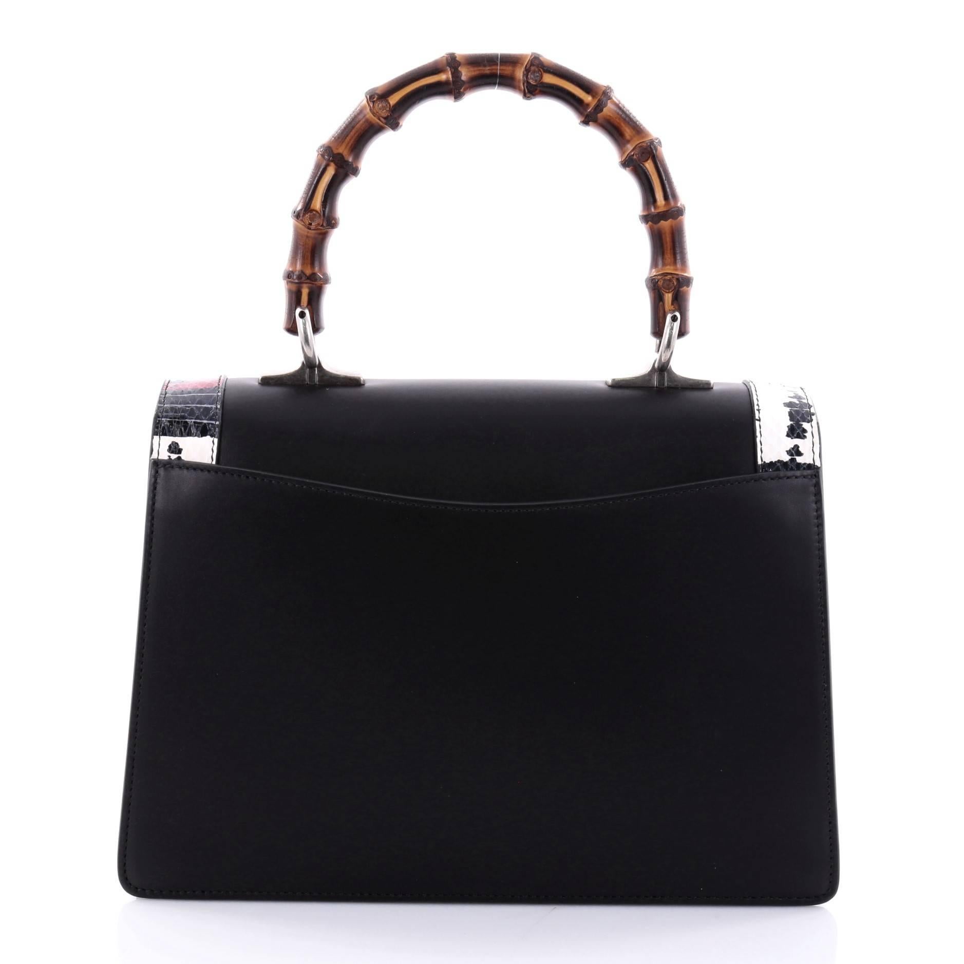 Gucci Lilith Top Handle Bag Leather with Snakeskin Small at 1stDibs