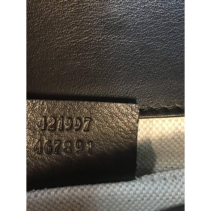 Black Gucci Cat Lock Shoulder Bag Leather Small