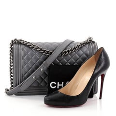 Chanel Boy Flap Bag Quilted Lambskin New Medium