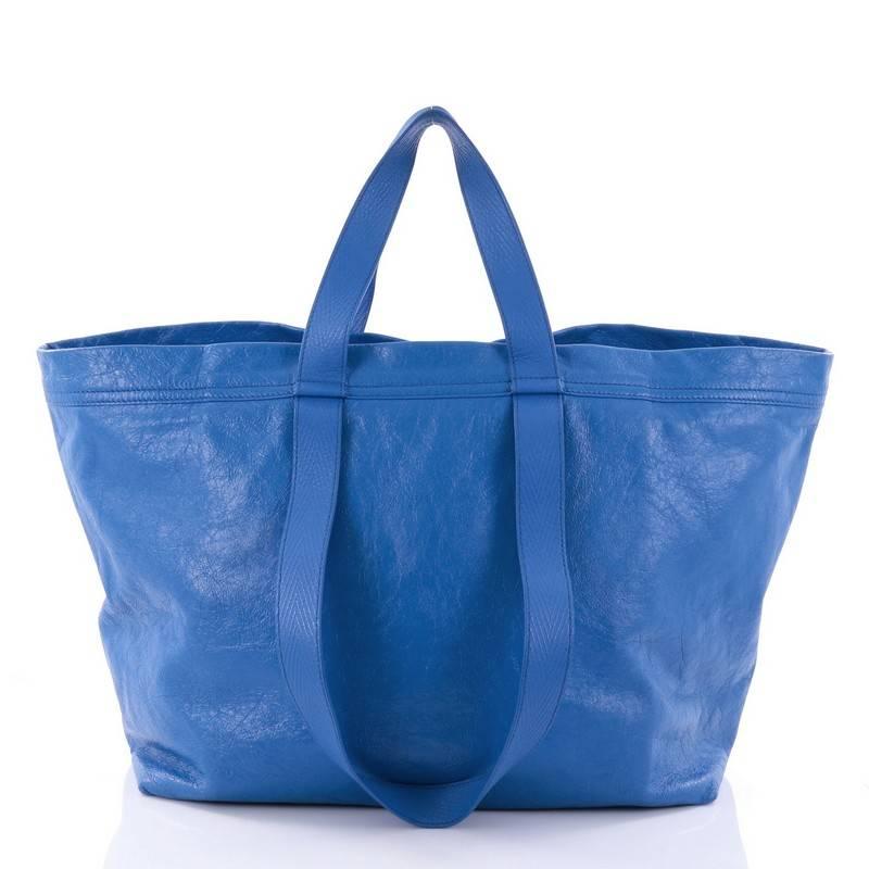 Balenciaga Carry Shopper Handbag Leather Large In Good Condition In NY, NY