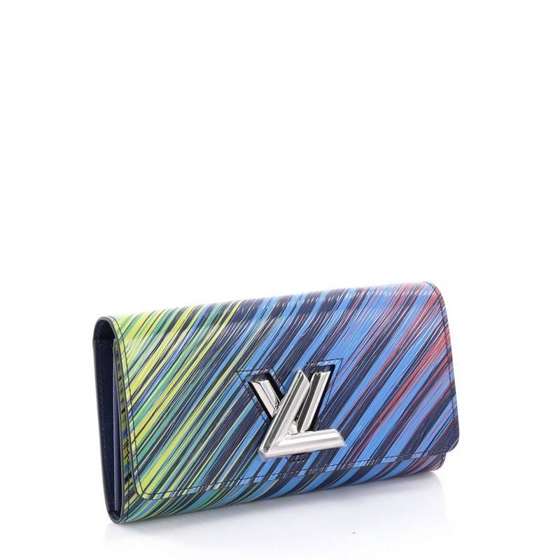 Blue Louis Vuitton Twist Wallet Limited Edition Tropical Epi Leather
