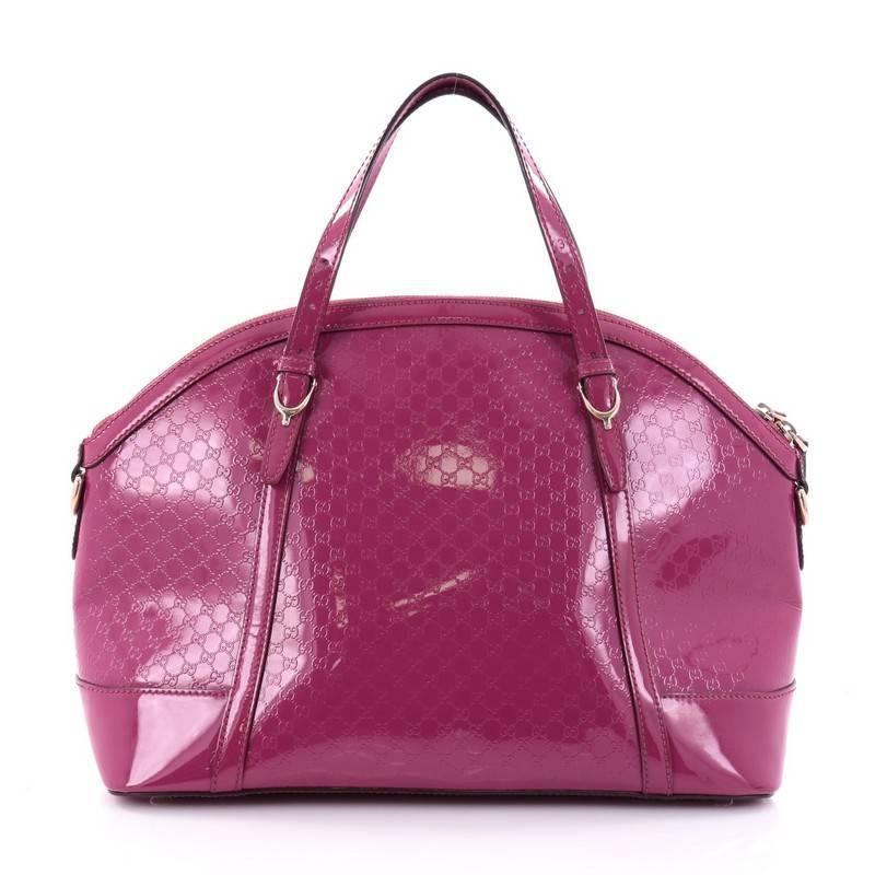 Gucci Nice Top Handle Bag Patent Microguccissima Leather Medium In Good Condition In NY, NY