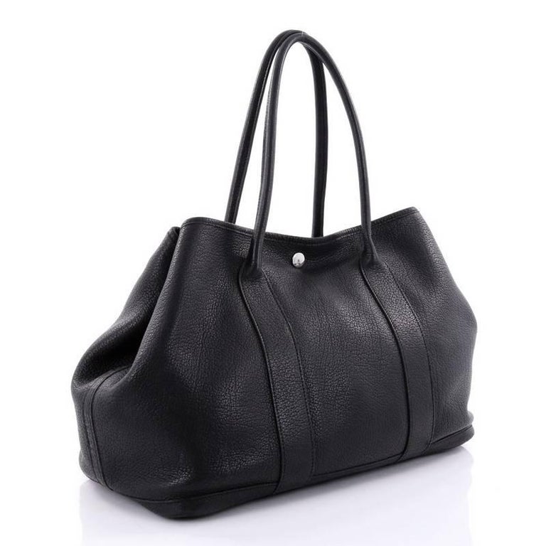 Hermes Garden Party Tote Leather 36 At 1stdibs Black Hermes Garden Party Tote Leather 36 For