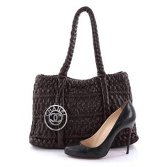 Chanel Hidden Chain Tote Knitted Lambskin Small