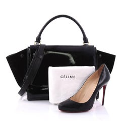 Celine Trapeze Handbag Patent Medium