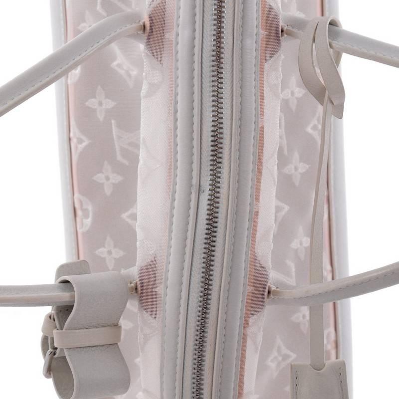 Women's or Men's Louis Vuitton Transparence Lockit Handbag Mesh and Leather 