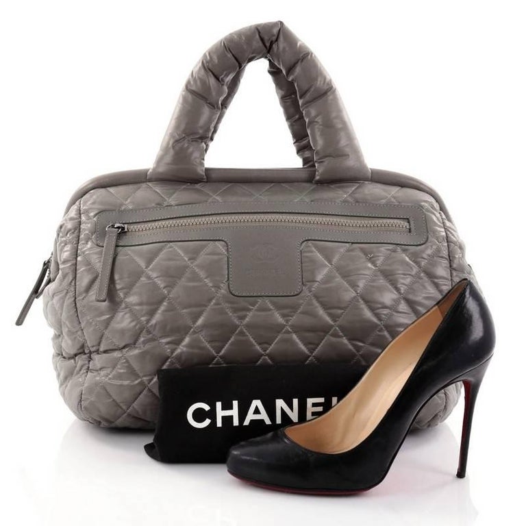 Chanel Coco Cocoon Quilted Nylon Bowling Bag at 1stDibs  chanel coco  cocoon bag, chanel quilted nylon bag, coco cocoon stylish bags