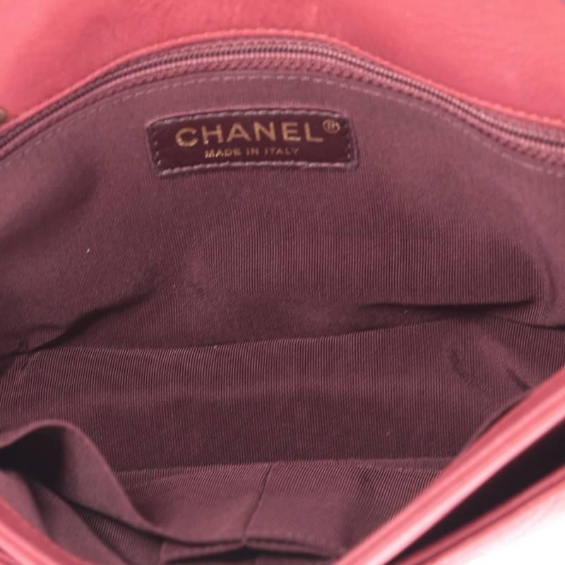 Brown Chanel Happy Stitch Flap Bag Quilted Velvet Calfskin Medium
