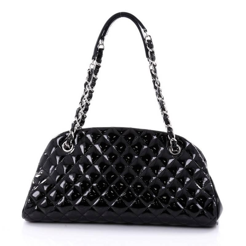 Chanel Just Mademoiselle Handbag Quilted Patent Medium at 1stDibs