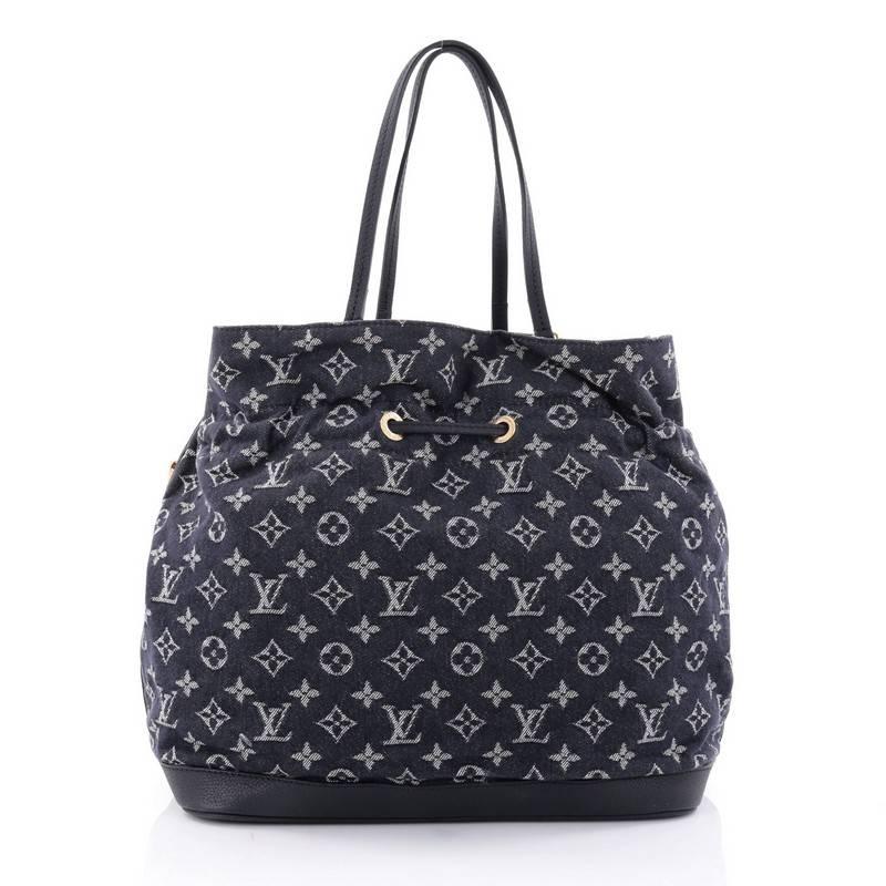 Louis Vuitton Noefull Handbag Denim MM In Good Condition In NY, NY
