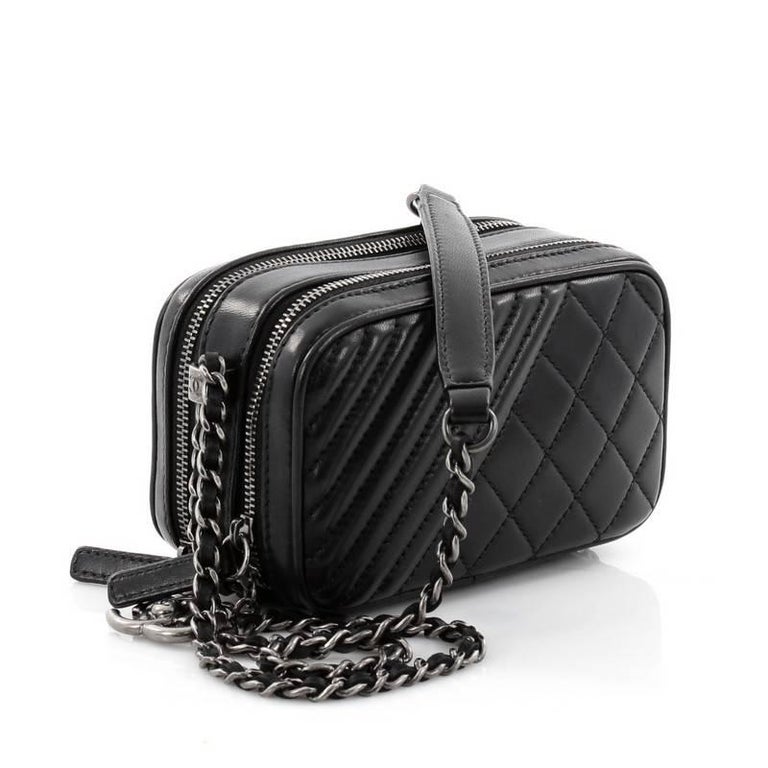 Chanel Coco Boy Camera Bag Quilted Leather Mini at 1stdibs
