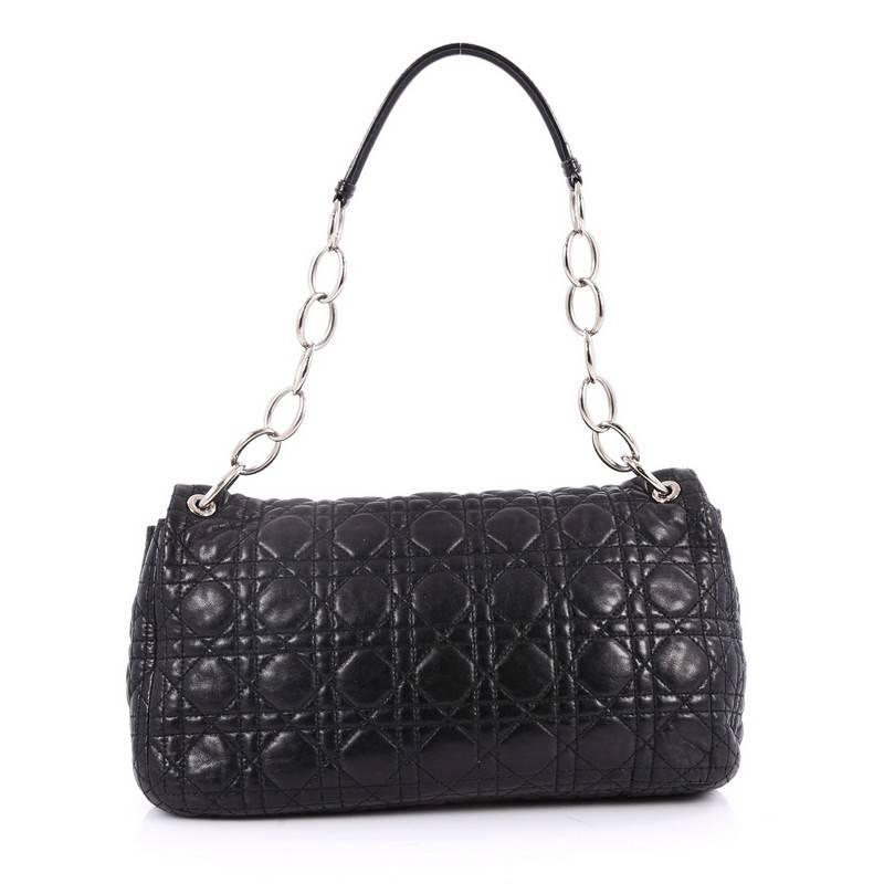 Christian Dior Rendez Vous Flap Bag Cannage Quilt Lambskin Medium In Good Condition In NY, NY